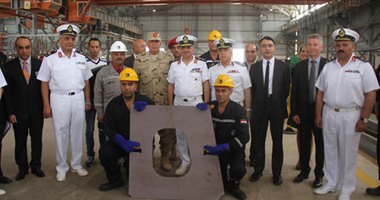 "ترسانة الإسكندرية" تحتفل ببدء تصنيع أول سفينة حربية من طراز "GOWIND"