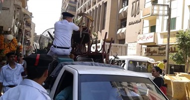 شرطة المرافق تشن حملة لإزالة الإشغالات بالجيزة