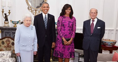 بالصور.. الملكة إليزابيث تستقبل الرئيس الأمريكى فى قلعة ويندسور