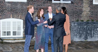 بالصور.. الأمير وليام وكيت يستضيفان أوباما وميشيل على العشاء بقصر كينجستون