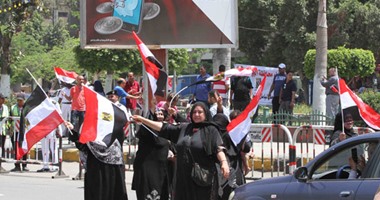 بالفيديو والصور.. زغاريد بـ"مصطفى محمود" احتفالا بذكرى عيد تحرير سيناء