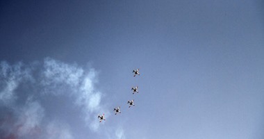 طائرات القوات المسلحة تحلق بسماء ميدان التحرير احتفالاً بعيد تحرير سيناء