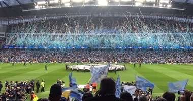 ملعب الاتحاد كامل العدد خلال لقاء مانشستر سيتى وريال مدريد بدورى الأبطال