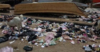 بالصور.. مدينة المطرية بالدقهلية تغرق فى الصرف الصحى والقمامة