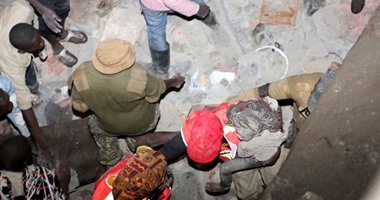 بالصور.. الشرطة الكينية: ارتفاع عدد ضحايا انهيار مبنى فى نيروبى لـ7 قتلى