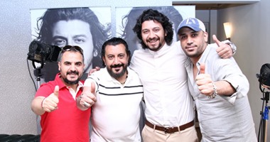 بالصور.. نصر محروس يحتفل بألبوم المطرب نبيل فى مؤتمر صحفى