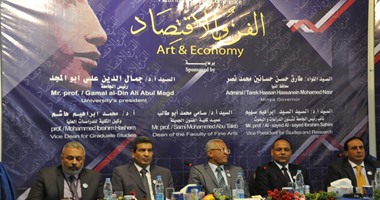 رئيس جامعة المنيا يفتتح المؤتمر الدولى الثانى عشر للفنون الجميلة