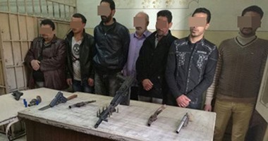 ضبط 7 عاطلين بحوزتهم 12 قطعة سلاح فى حملة أمنية بالقليوبية