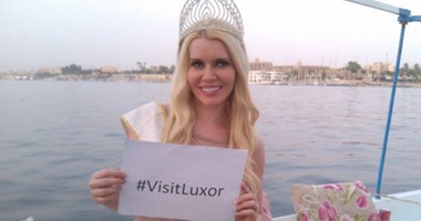 بالصور.. لينكا ملكة جمال السياحة الأوروبية تطلق هاشتاج "زوروا الأقصر"