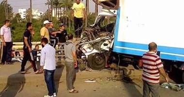 "واتس آب اليوم السابع":بالصور..مصرع 3 فى حادث تصادم بالمنصورة