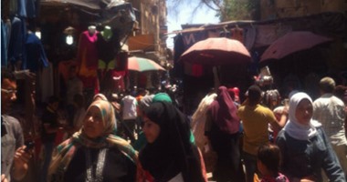 "واتساب اليوم السابع": استغاثة من إشغالات الباعة الجائلين بشوارع حلوان