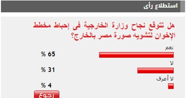 65%من القراء يتوقعون إحباط الخارجية مخطط الإخوان لتشويه صورة مصر