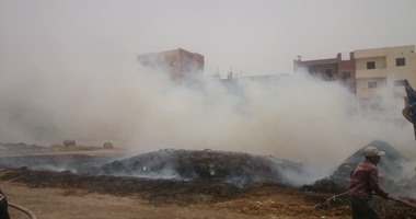 حريق بمنطقة المعهد الدينى بقلين فى كفر الشيخ