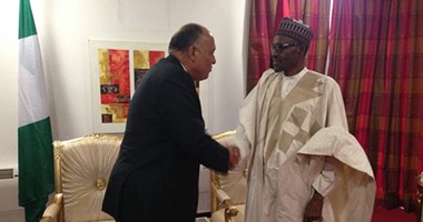 سامح شكرى ينقل لرئيس نيجيريا الجديد رسالة شفهية من السيسى