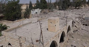 بالصور.. داعش يدمر سجن مدينة تدمر السورية بعد إخراج المسجونين منه 