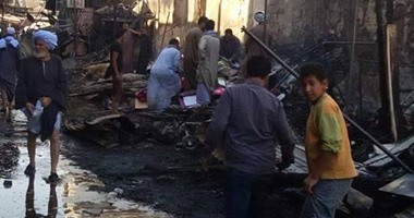 ندب الأدلة الجنائية لمعاينة حريق أكشاك الباعة بالإسكندرية 
