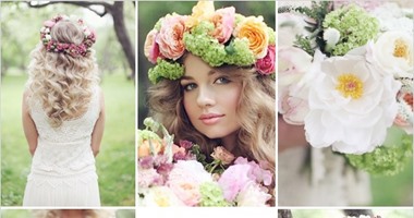 عروس 2015.. الزهور والورود الملونة أجمل الإكسسوارات