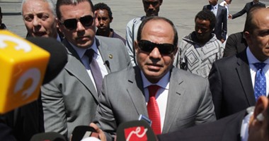 السيسى يلقى كلمة بمطار القاهرة خلال استقبال الإثيوبيين المحررين من ليبيا