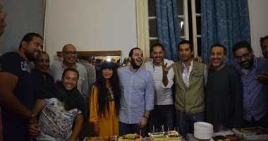 بالصور.. عمرو سعد وأحمد شفيق يحتفلان بعيد ميلاد أنور صادق الصباح