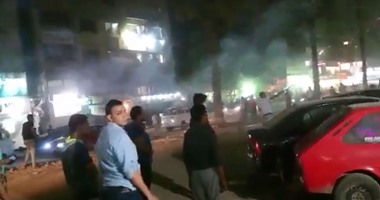 بالفيديو..مشاجرة بالألعاب النارية فى شارع فيصل بالجيزة وسط غياب تام للشرطة