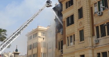 الأمن يتحفظ على شخصين للاشتباه فى تورطهما بحريق مبنى محافظة القاهرة