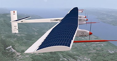 طائرة "إمبالس 2" الشمسية تنطلق فى رحلة إلى مدينة نيويورك