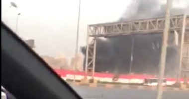 صحافة المواطن: بالفيديو.. نشوب حريق بمحور مطار إمبابة