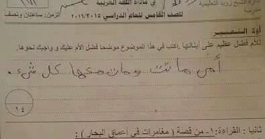 تعليم شمال سيناء: صاحب عبارة "أمى ماتت" أبكى المصححين..وسنكرمه غدًا
