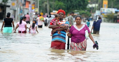 بالصور.. تشريد 137 ألف شخص وتدمير 114 منزلا بسبب فيضانات سريلانكا