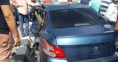 إصابة شخص صدمته سيارة أثناء عبوره طريق السويس الصحراوى 