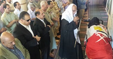 تشييع جنازة شهيد حادث العريش بحضور محافظ الفيوم ومدير الأمن