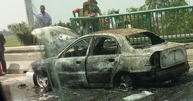 تفحم سيارة فى الإسكندرية دون حدوث إصابات
