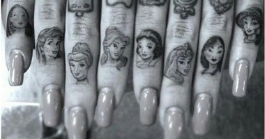 بالصور.. رسومات أميرات ديزنى على الأصابع أحدث تقاليع التاتو