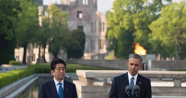 أوباما يصل هيروشيما اليابانية فى أول زيارة من نوعها لرئيس أمريكى