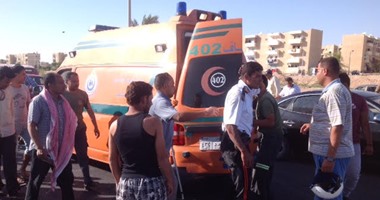 بالصور.. إصابة شرطى مرور أثناء تأمين سيارة محافظ جنوب سيناء