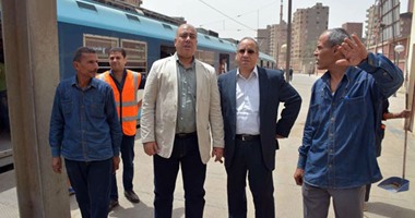 رئيس مترو الأنفاق يتابع اللمسات النهائية بمحطة المرج الجديده قبل افتتاحها