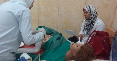 بالصور.. إجراء الامتحان النموذجى لتمريض الطوارئ بجامعة قناة السويس