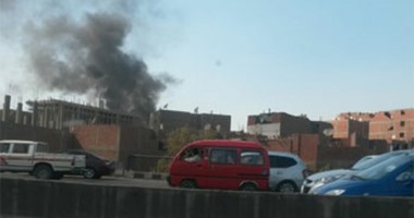 اندلاع حريق فى معرض سيارات على طريق مصر إسكندرية الزراعى بالقليوبية