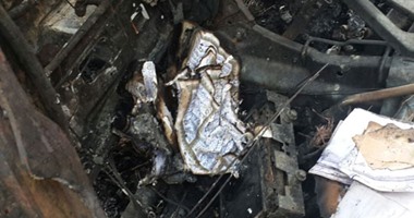 صورة لمصحف محترق داخل سيارة النائب العام عقب استهدافه