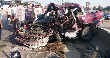 إصابة 6 أشخاص فى حادث انقلاب سيارة ملاكى بالوادى الجديد
