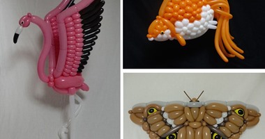 فنان يابانى يحول البالونات إلى قطع فنية مذهلة.. من الشجرة إلى النحلة