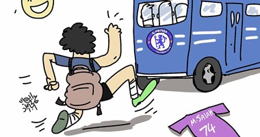 كاريكاتير.. محمد صلاح يودع فيورنتينا للعودة إلى تشيلسى