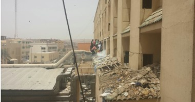 "واتس آب اليوم السابع".. اندلاع حريق بمستشفى أسوان الجامعى