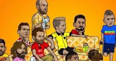 كاريكاتير يورو 2016.. النجوم الغائبة عن البطولة: "التليفزيون يجمعنا"