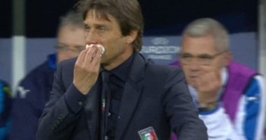 يورو 2016.. كونتى يتعرض للإصابة فرحا بتقدم إيطاليا
