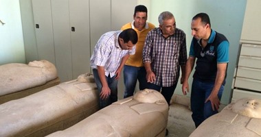 بالصور.. ننفرد بنشر القطع الأثرية الثقيلة قبل نقلها من المنصورة للمتحف الكبير
