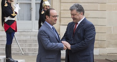 هولاند يجتمع مع الرئيس الأوكرانى فى باريس
