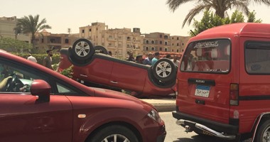 إصابة عامل فى انقلاب سيارة على الطريق الصحراوى الشرقى بسوهاج