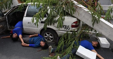 زلزال "وهمى" للتدريب على انقاذ الضحايا فى الفلبين