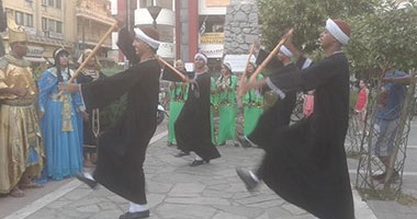 بالصور..  اليونان ترقص 10 بلدى مع فرقة الأقصر فى مهرجان الحضارة 